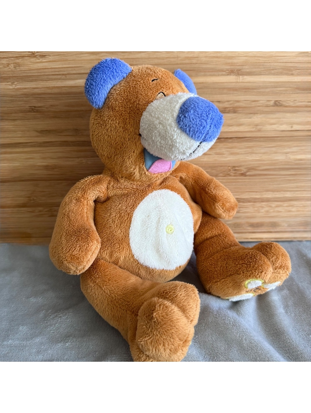 Discontinued Luv n' Care Plush Bear Stuffy Nuby Tickle Toes Working Voice Box